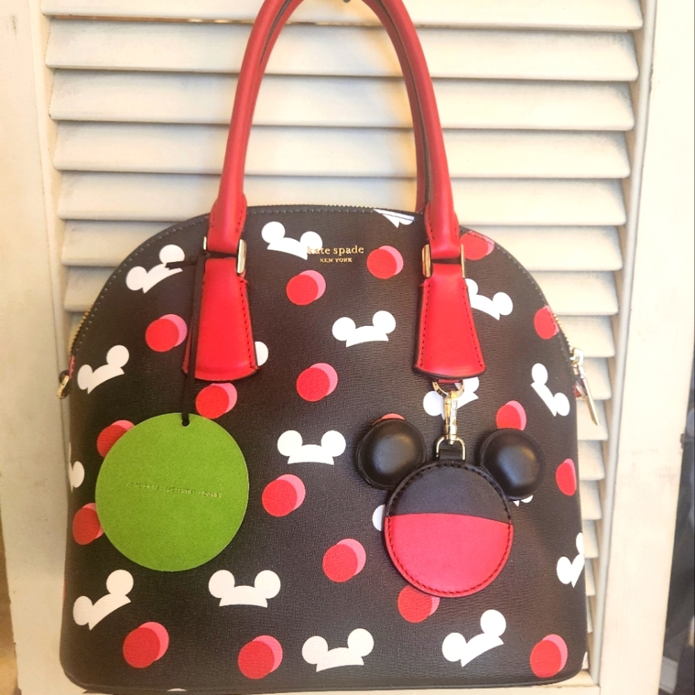 Disney Kate Spade Bag - Mickey Mouse Ear Hat Satchel including Disney bag hanger